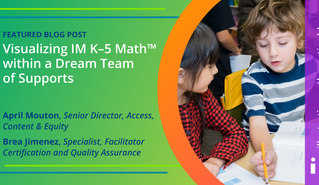 Visualizing IM K–5 Math™ within a Dream Team  of Supports