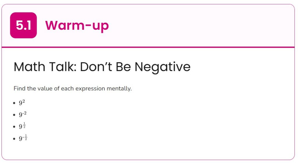 Algebra 2, Unit 4, Lesson 5
